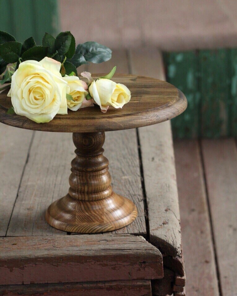 Тортовница Анна в цвете Палисандр