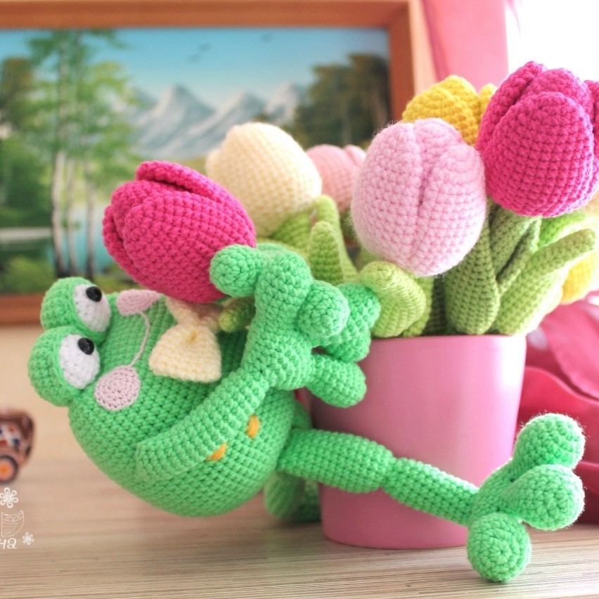 Лягушонок Квакин и тюльпаны от Марины Чучкаловой